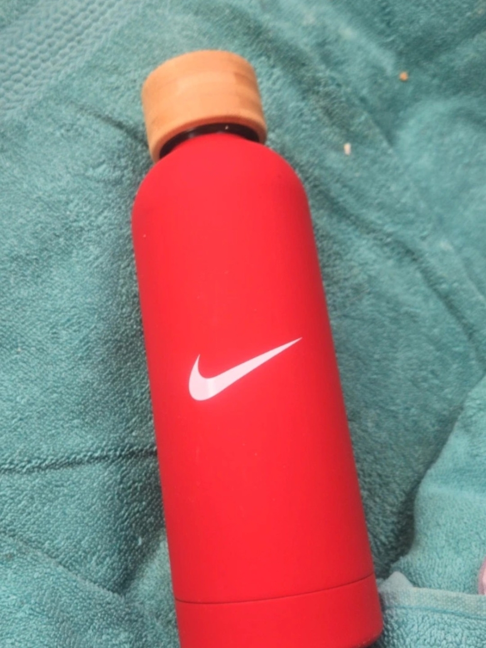 Nike Red Insulated Stainless Steel Bottle - Sleek Travel Flask
